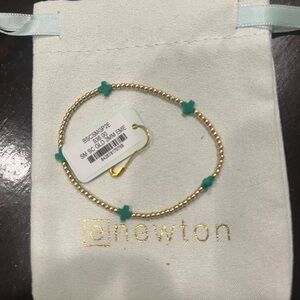 Enewton 2mm signature cross emerald gold